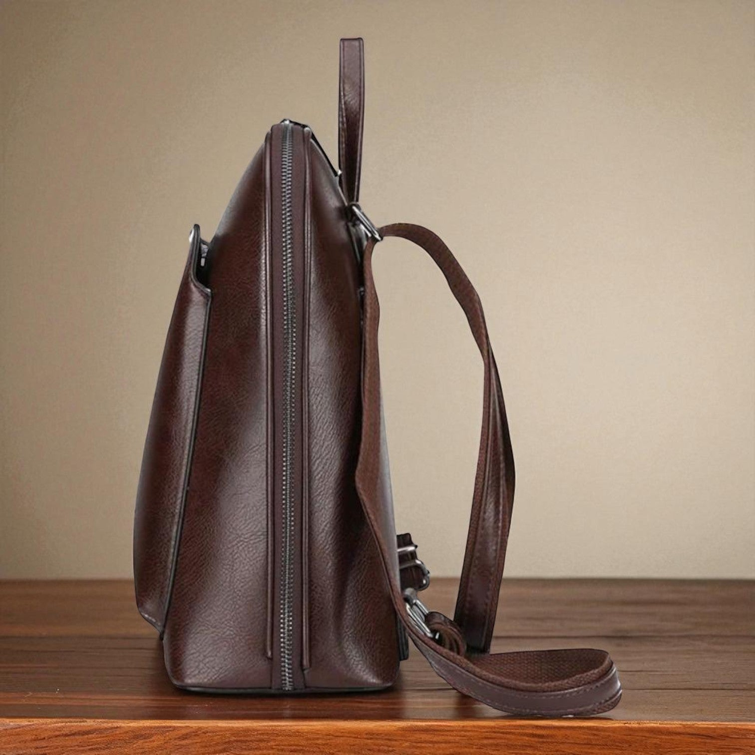 Mochila clásica con doble cremallera – diseño elegante