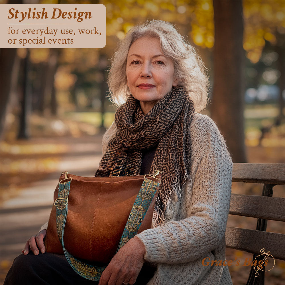 El encanto vintage de Maria | Elegante bolso de cuero vintage con correa