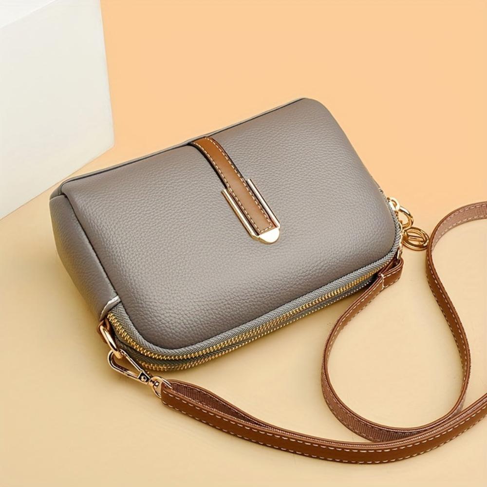 Bolso lateral con bordado Lychee Mila