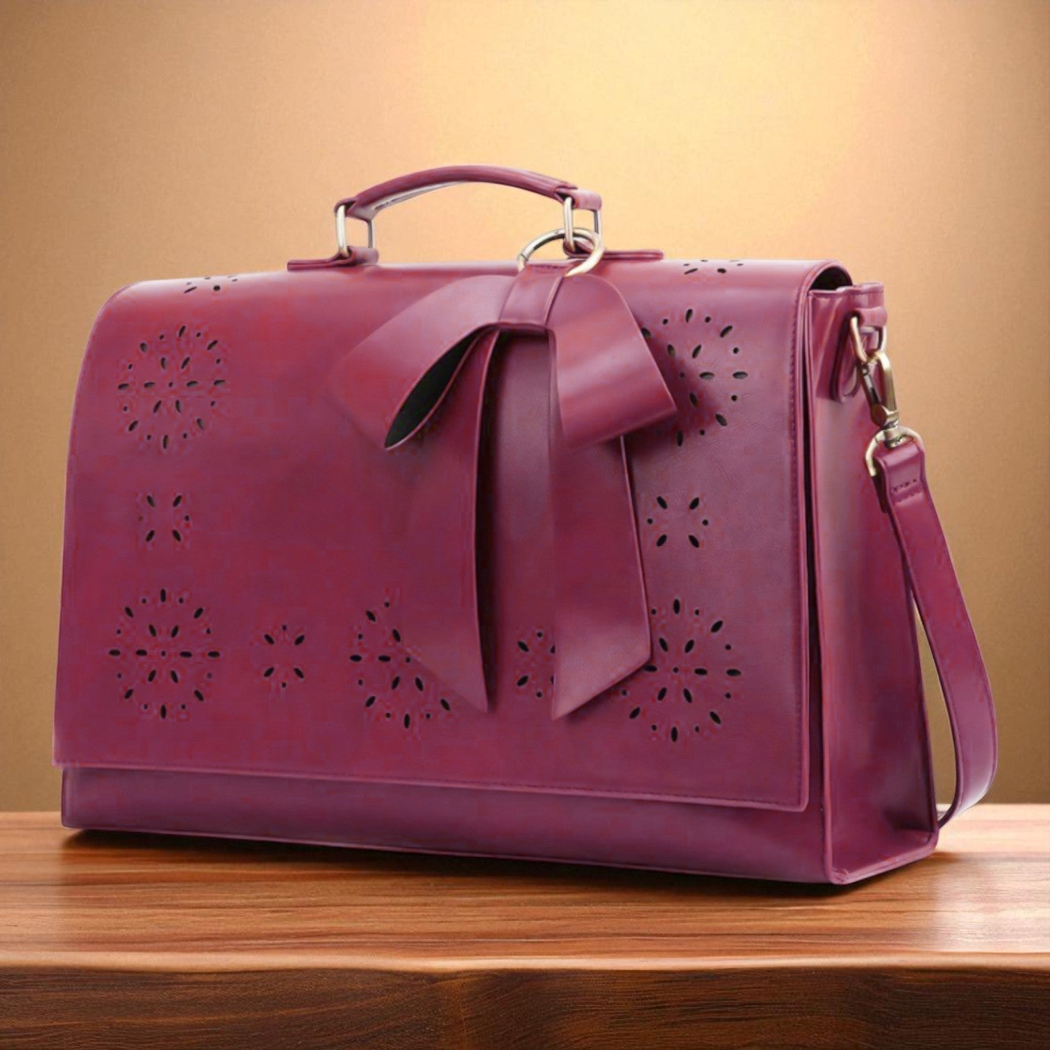Mochila para mujer con adorno en forma de tira