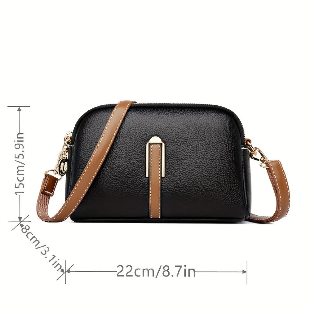 Bolso lateral con bordado Lychee Mila