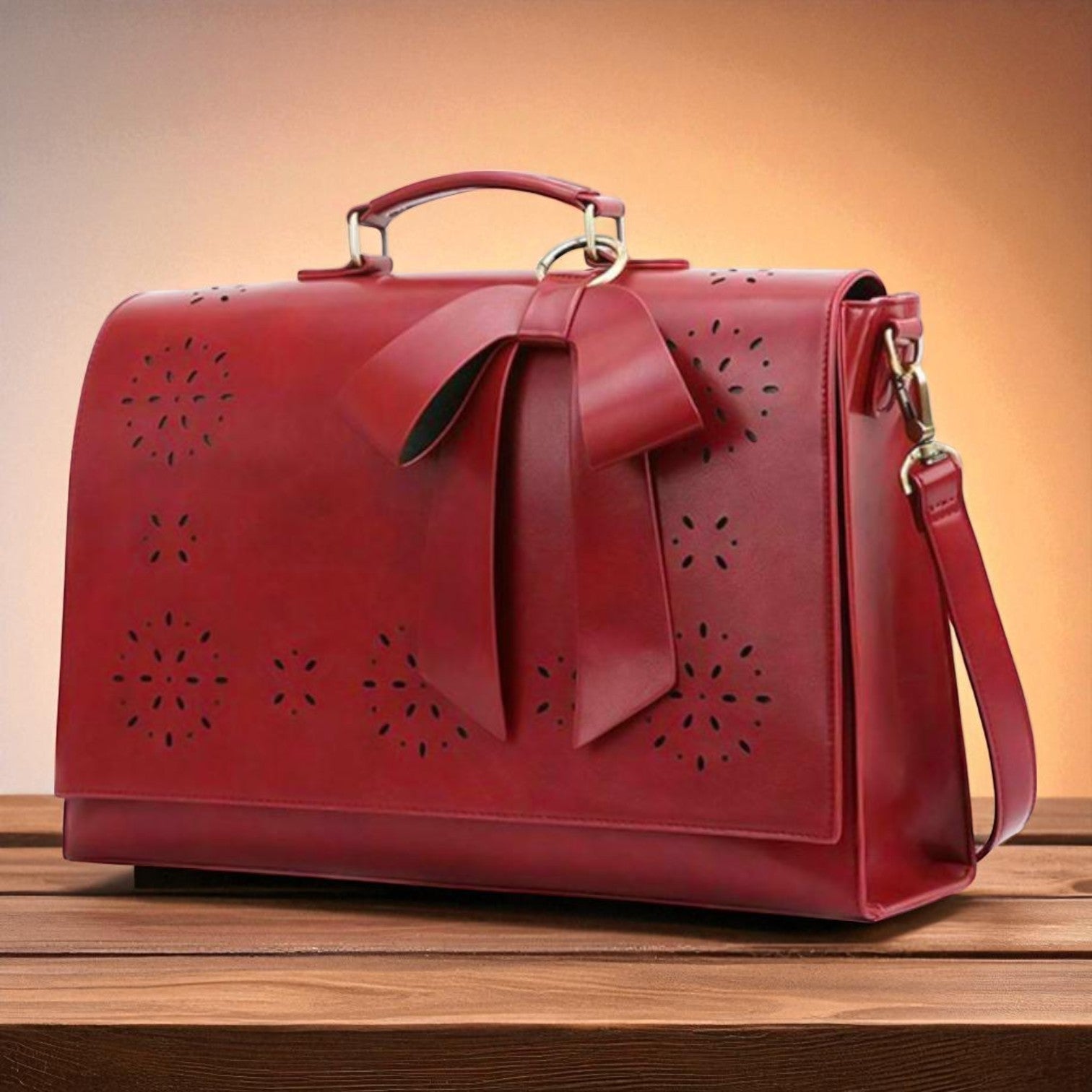 Mochila para mujer con adorno en forma de tira