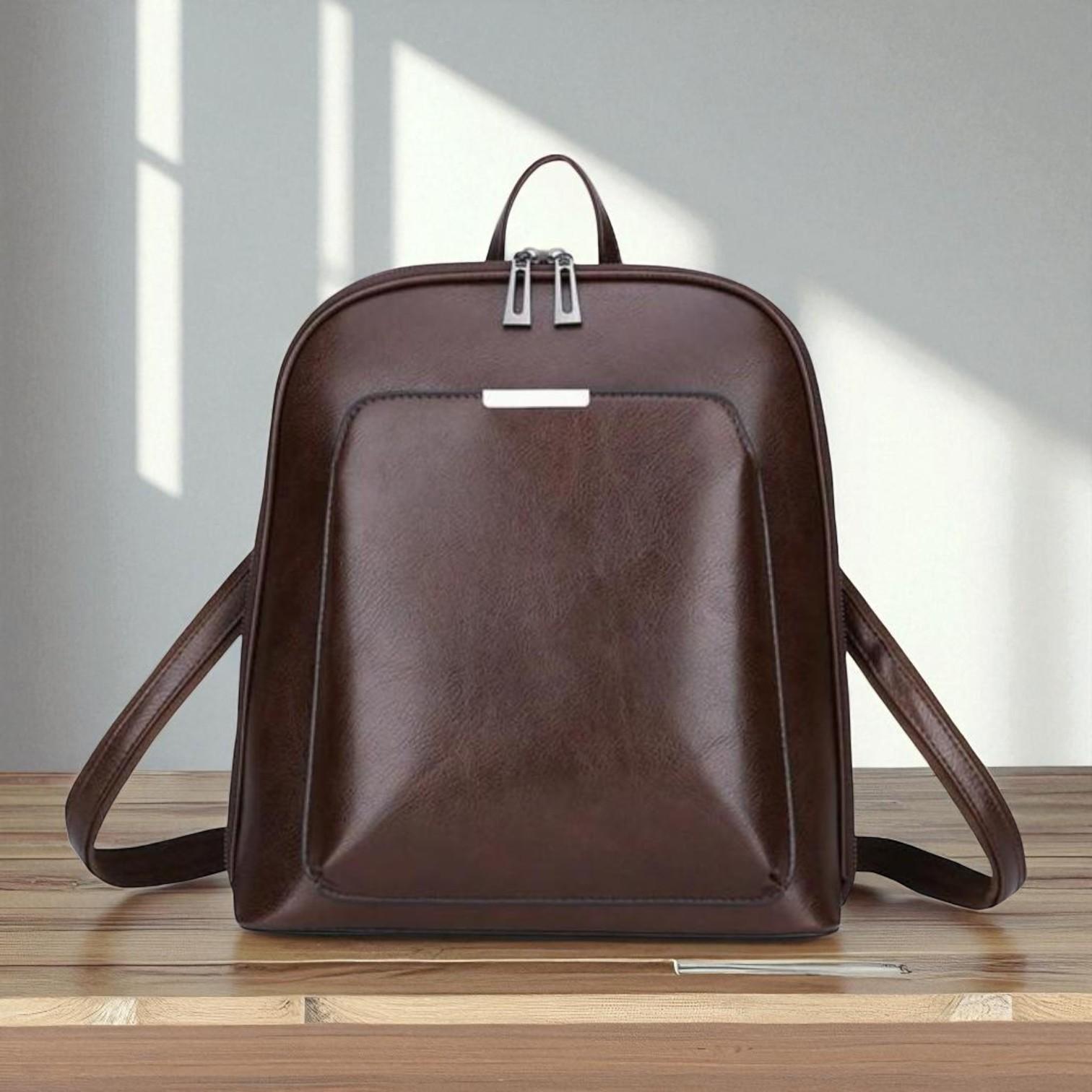 Mochila clásica con doble cremallera – diseño elegante