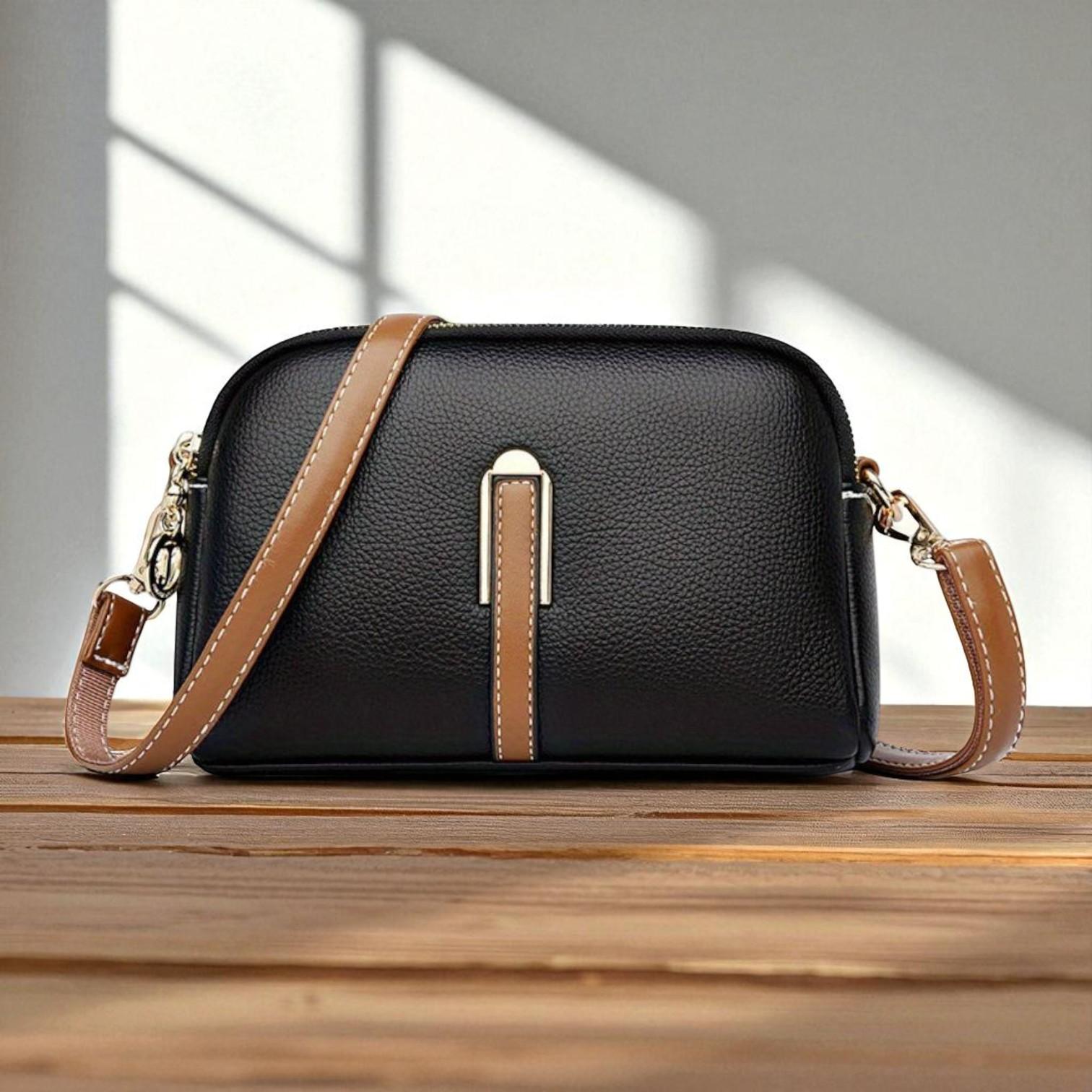 Bolso lateral con bordado Lychee Mila