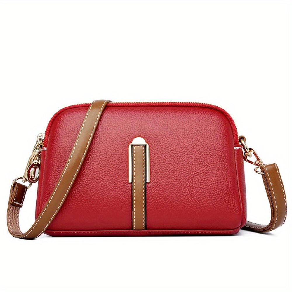 Bolso lateral con bordado Lychee Mila
