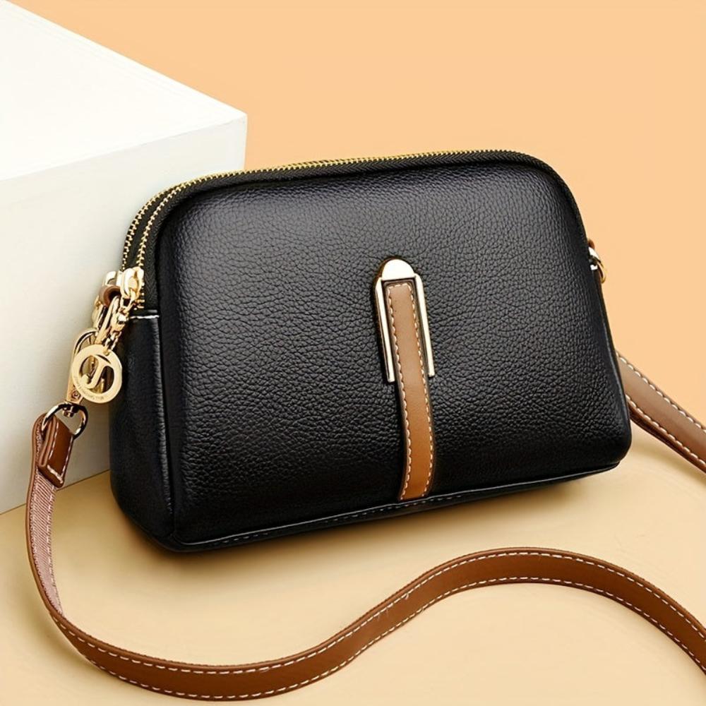 Bolso lateral con bordado Lychee Mila