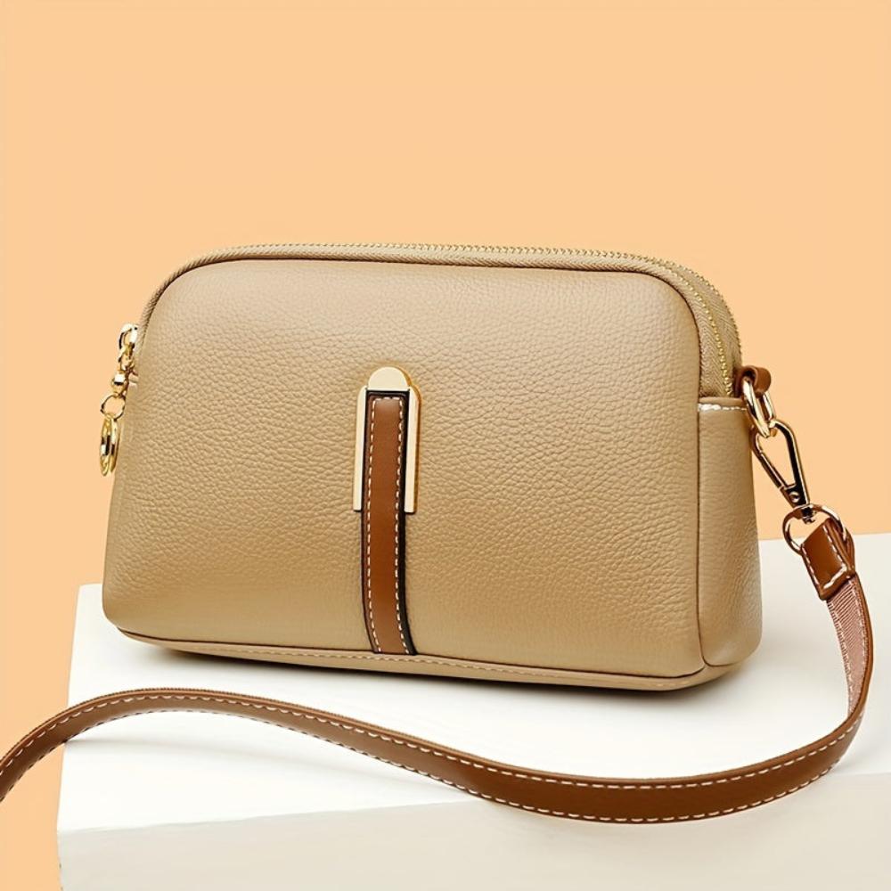 Bolso lateral con bordado Lychee Mila