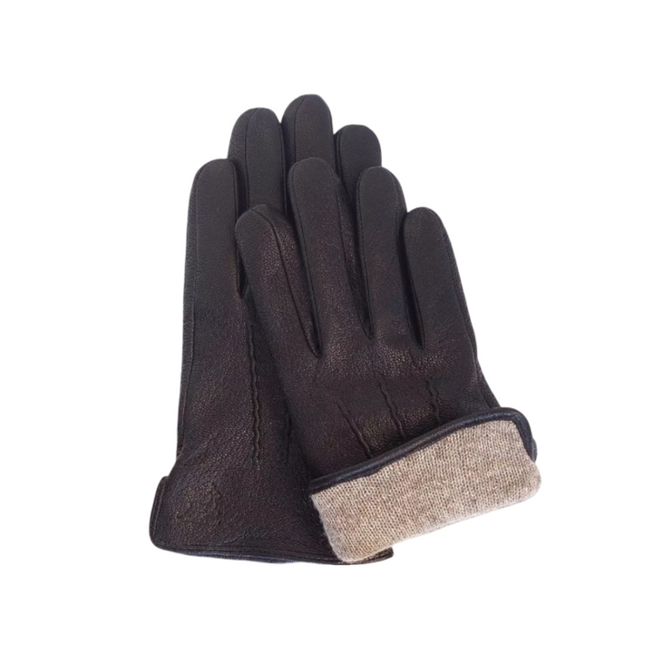 Henry | Guantes de invierno de cuero de cabra con patrón de ciervo
