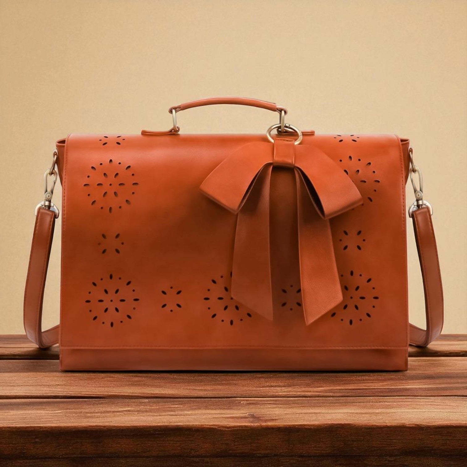 Mochila para mujer con adorno en forma de tira