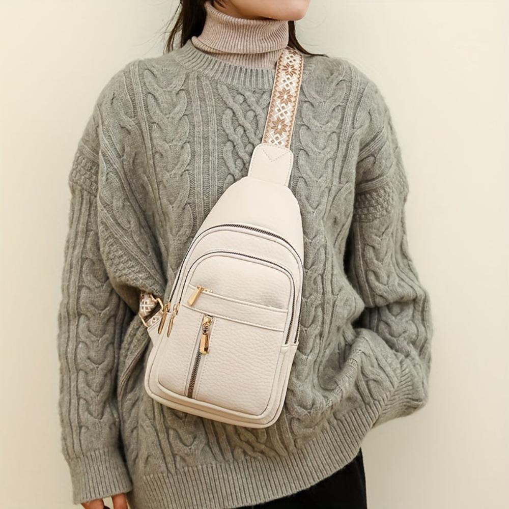 Bolso de mano de cuero color avellana original