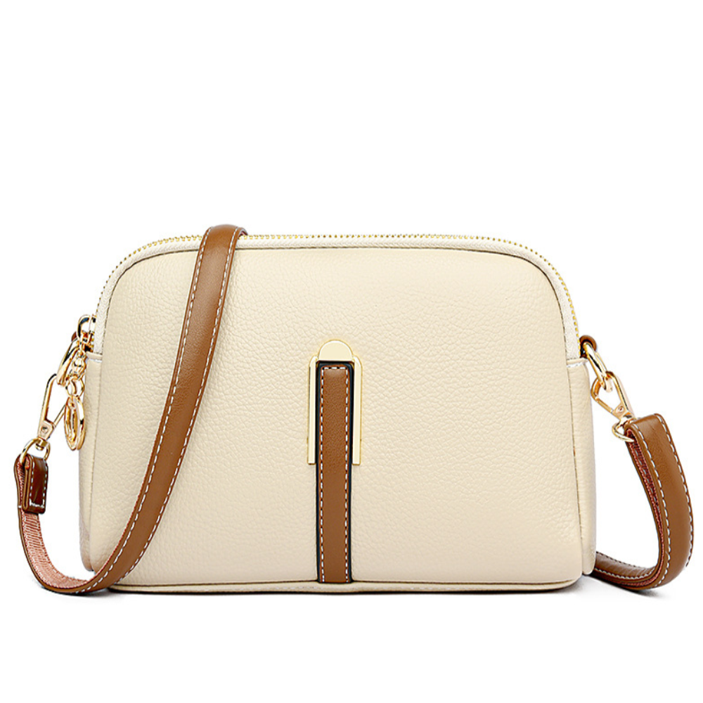 Bolso lateral con bordado Lychee Mila